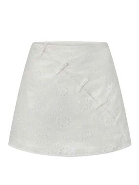 SABO Embroidered Mini ‘Freya Skirt’ in White